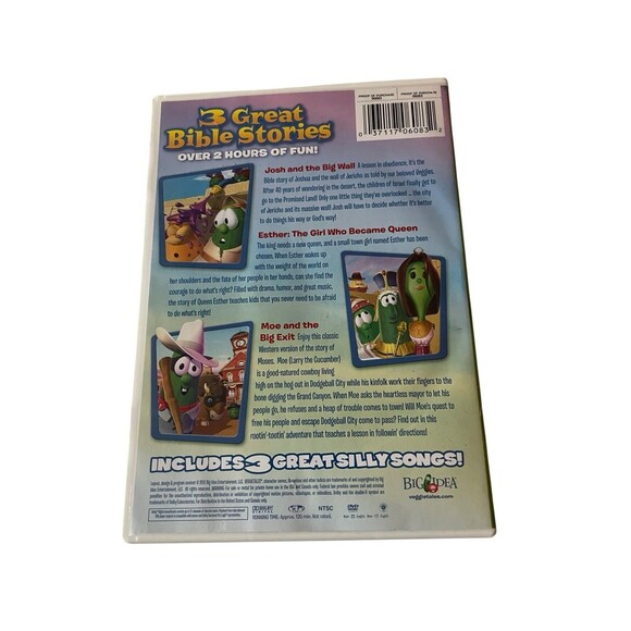 Veggie Tales Bible Heroes Triple Feature DVD Preowned Very Good - Picture 2 of 3